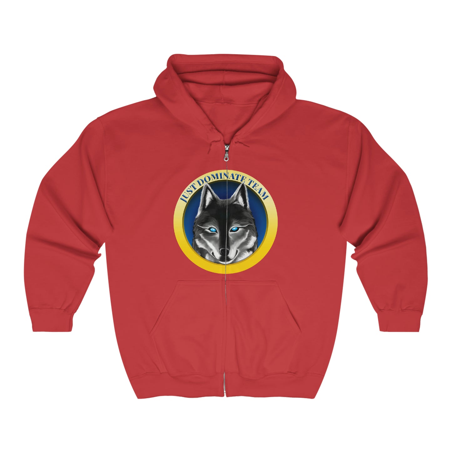 Unisex Full Zip Hooded  Just Dominate Sweatshirt